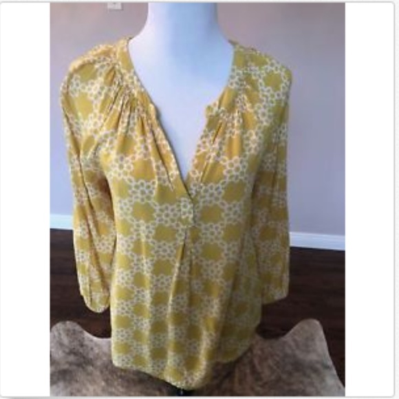 Boden Tops - BODEN Geometric Print Peasant Blouse SZ 8